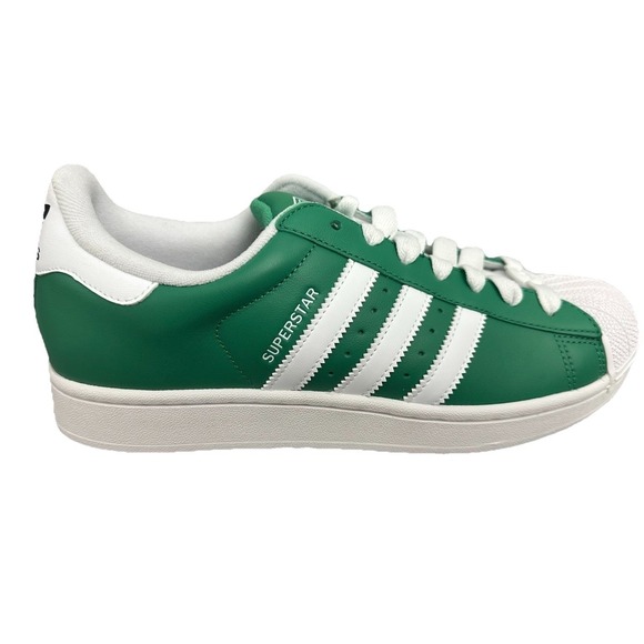 adidas Unisex\'s Superstar II JI3076 Semi Court Green Cloud White Core Black SZ 9 main image 10
